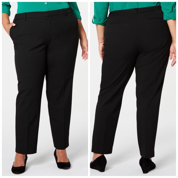 Charter Club Pants - Charter Club Black Slim Leg Ankle Pants Plus 16W
